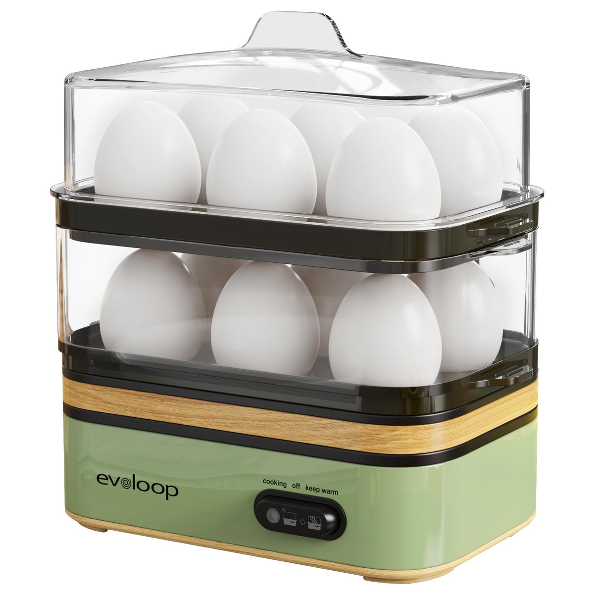 12-Egg Double-Tier Cooker