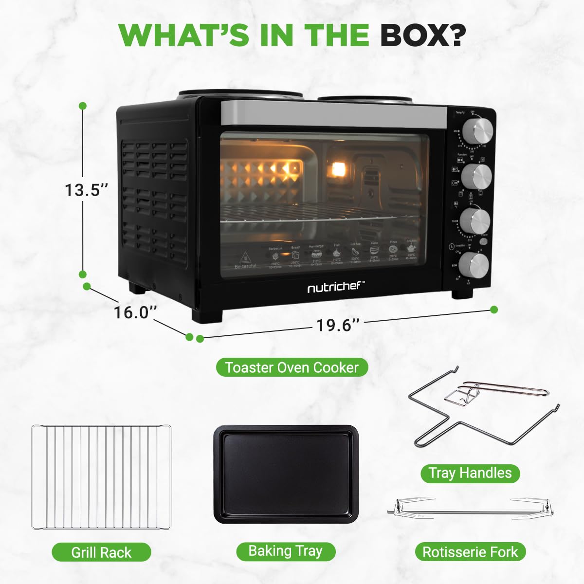 30-Quart Convection Oven with Hot Plates