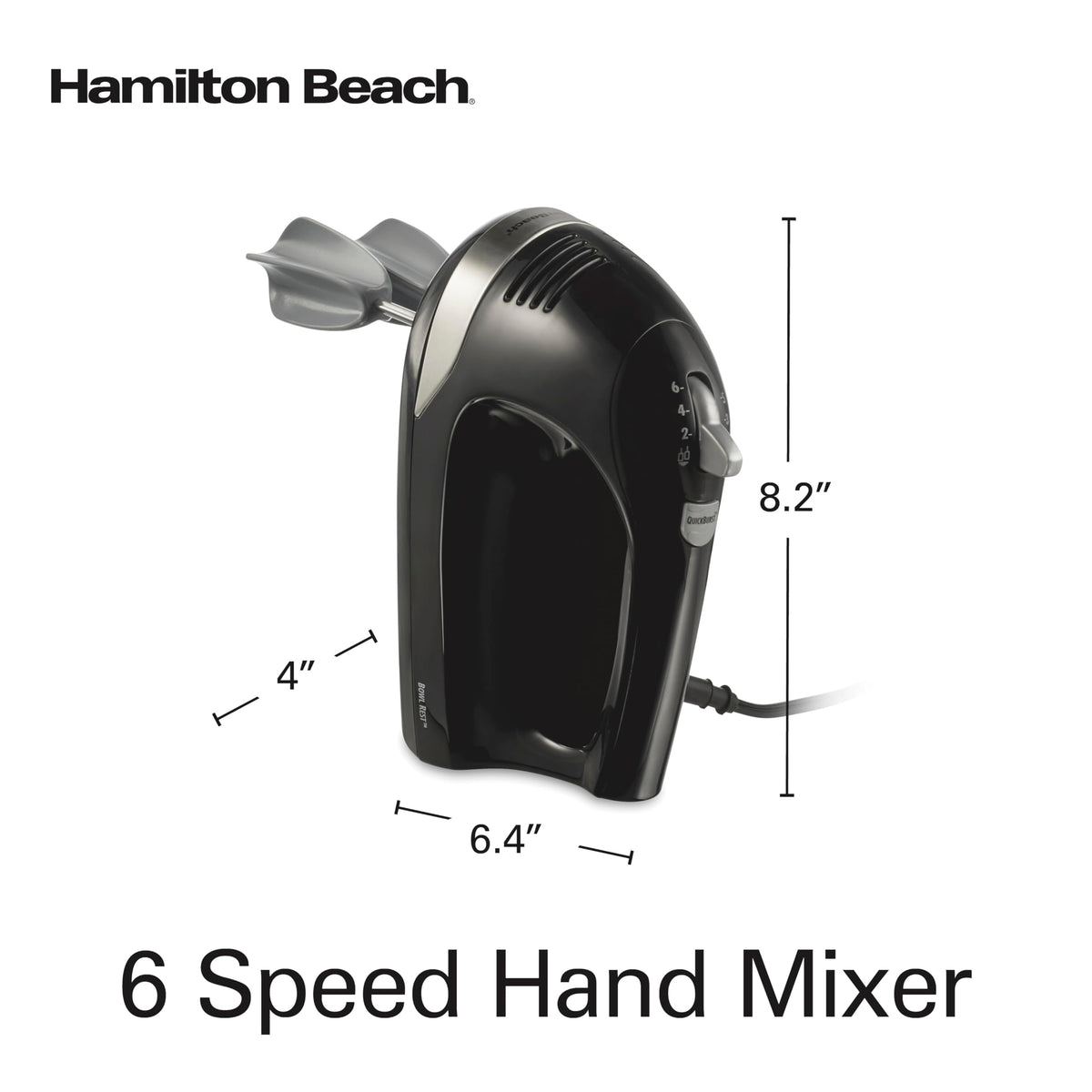 6-Speed Hand Mixer with Whisk