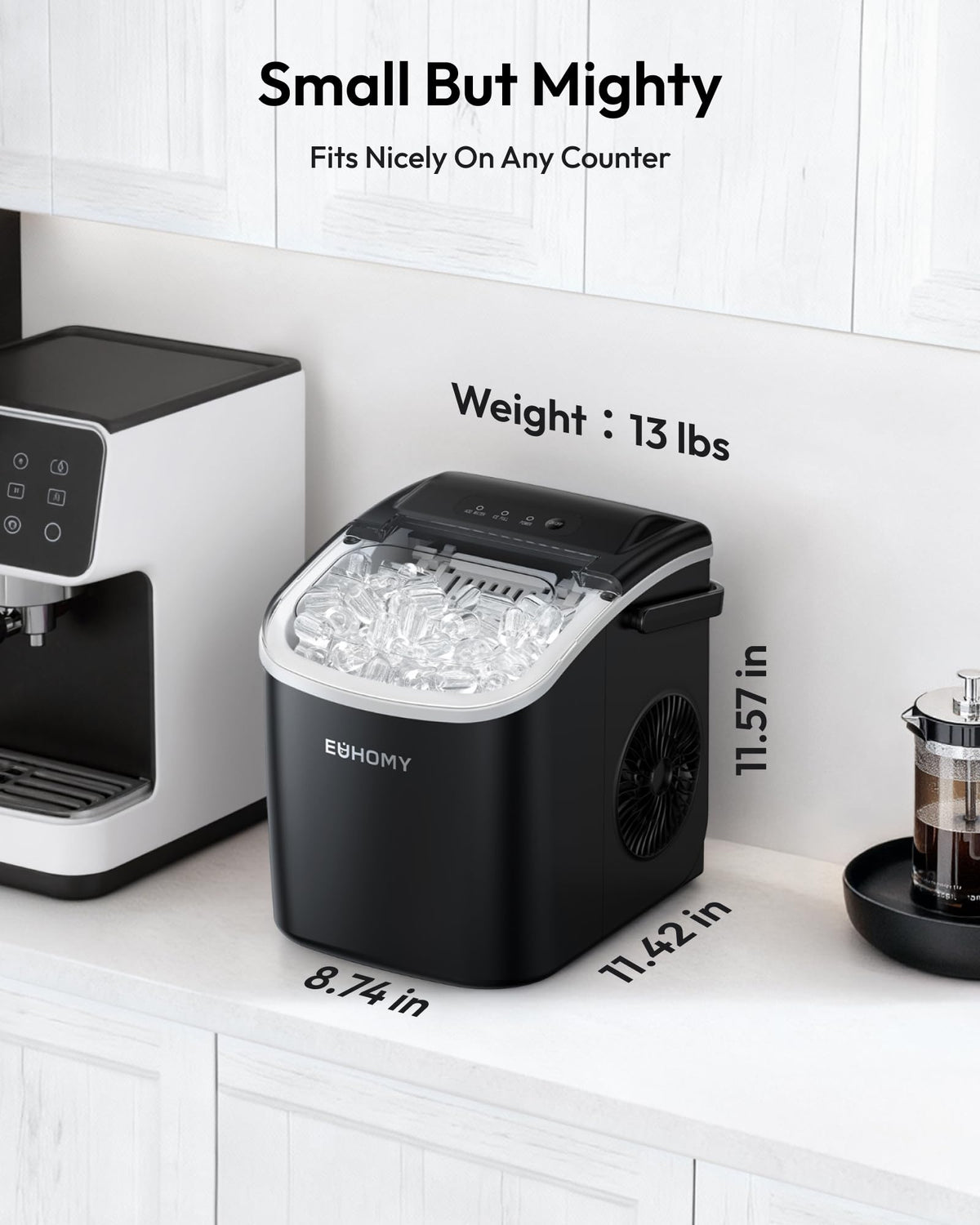 Compact 26lb Countertop Ice Maker