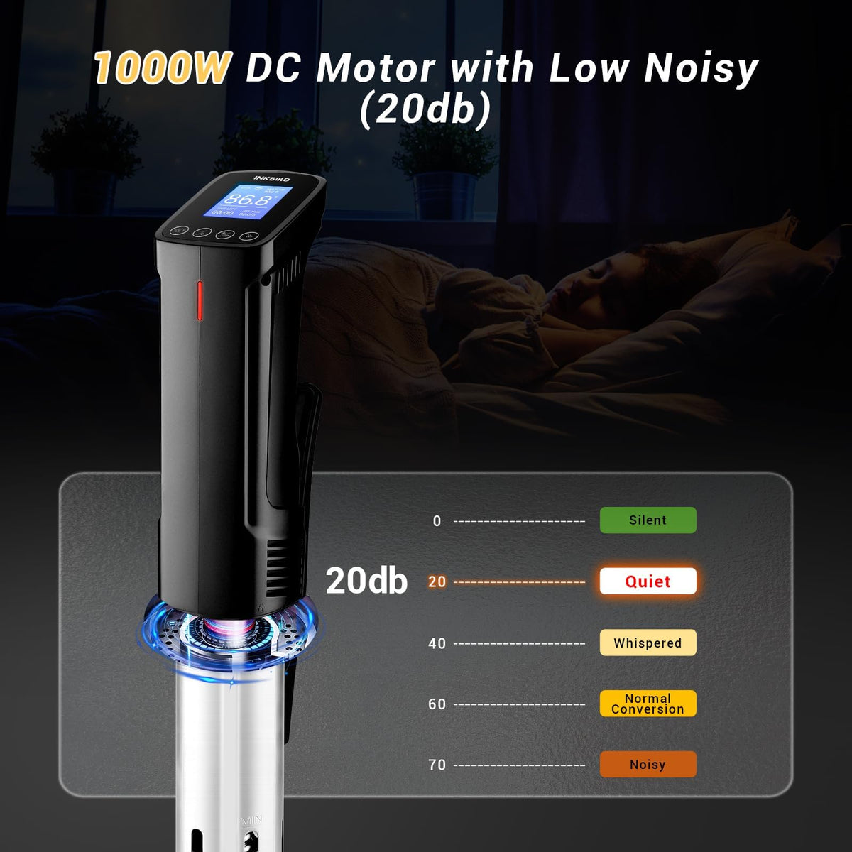 1000W Wi-Fi Sous Vide Cooker