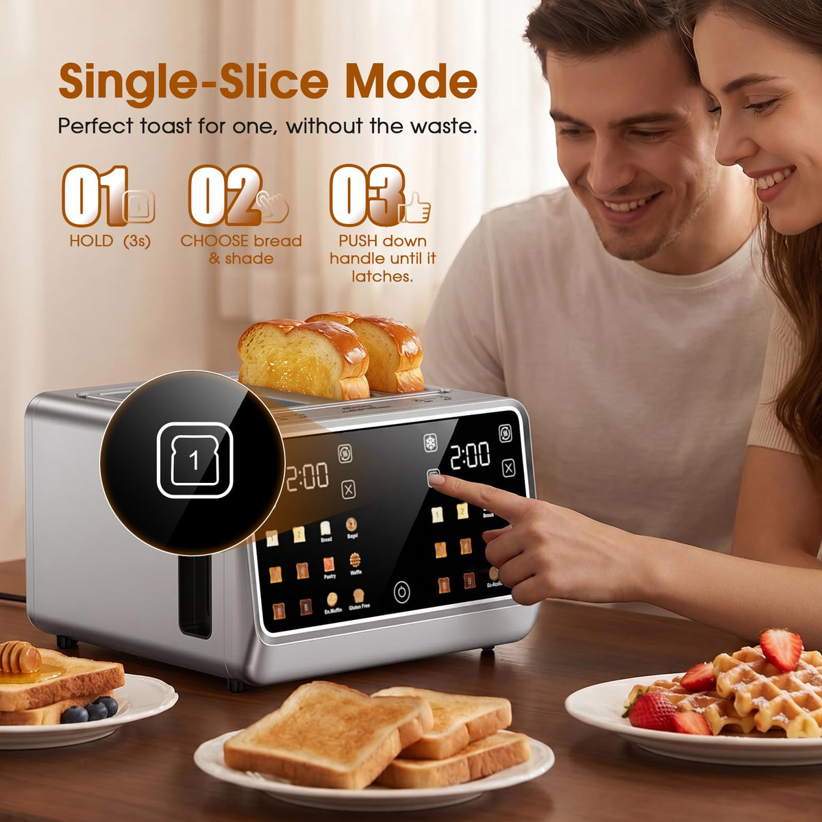 Touchscreen Wide-Slot Toaster