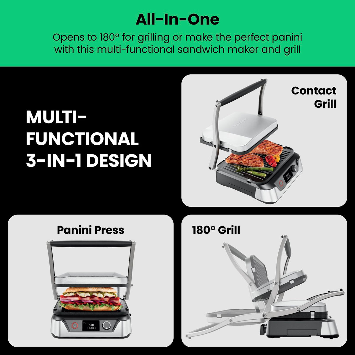 4-Slice Panini Press and Grill