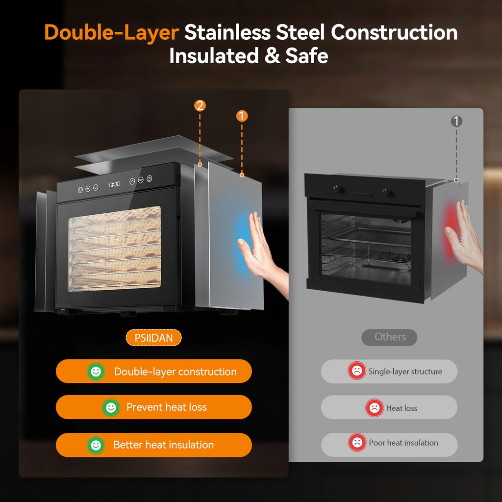 650W 8-Tray Food Dehydrator