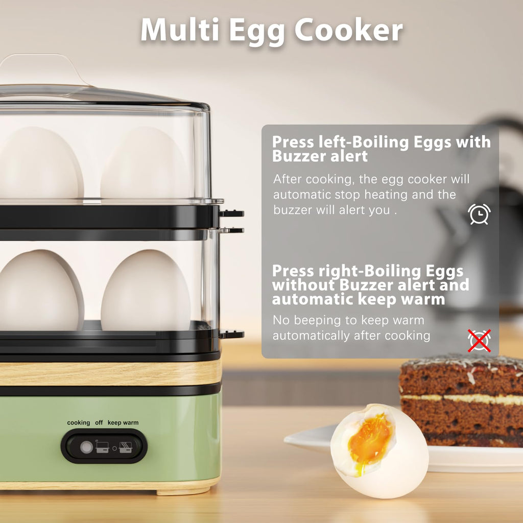 12-Egg Double-Tier Cooker