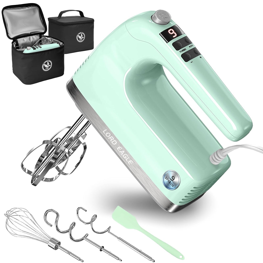 500W 9-Speed Digital Hand Mixer