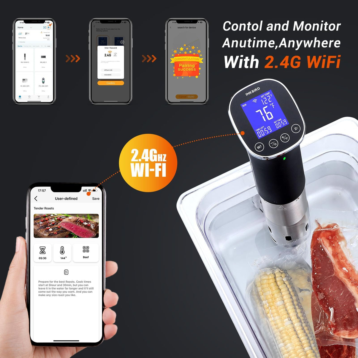 Wi-Fi Sous Vide Cooker