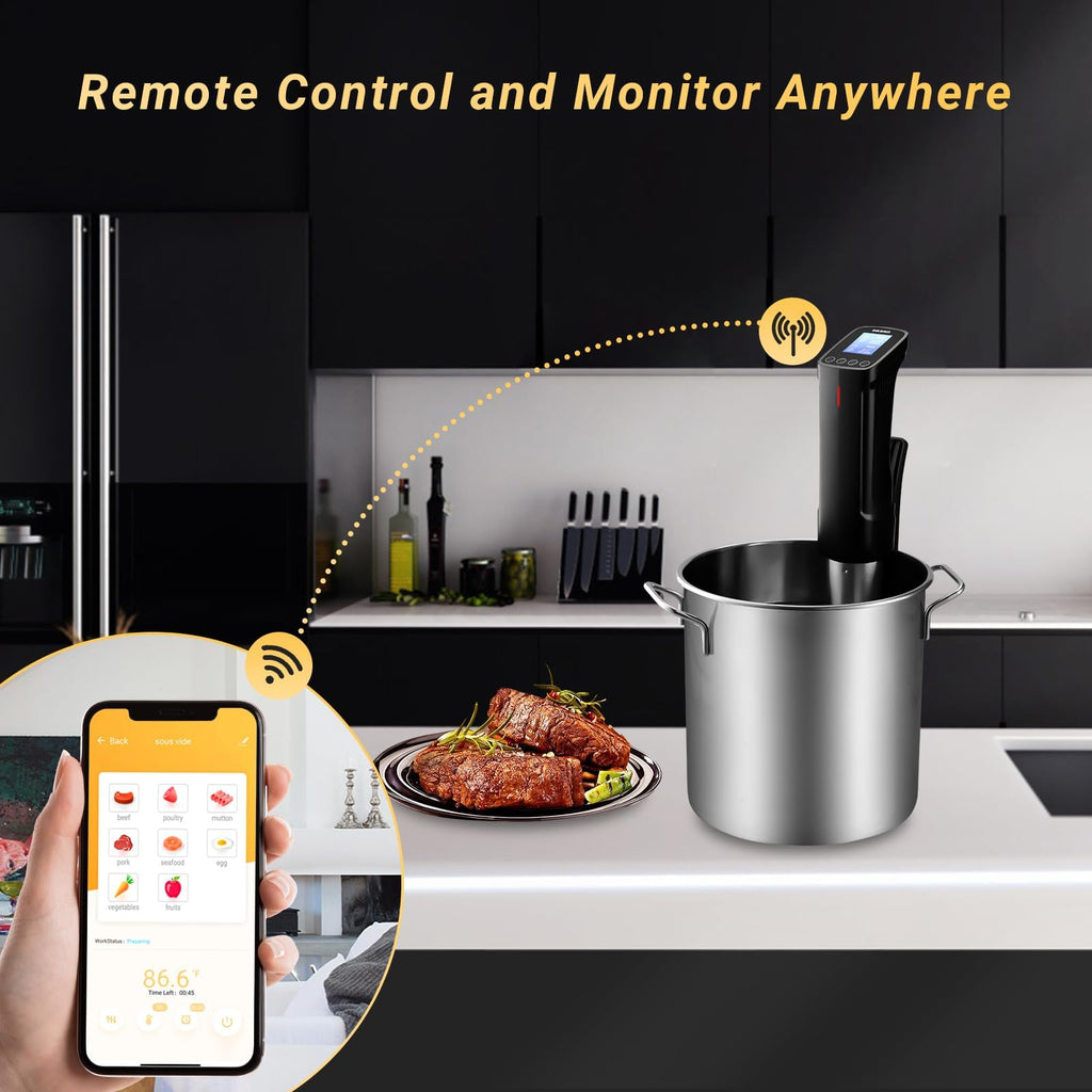 1000W Wi-Fi Sous Vide Cooker