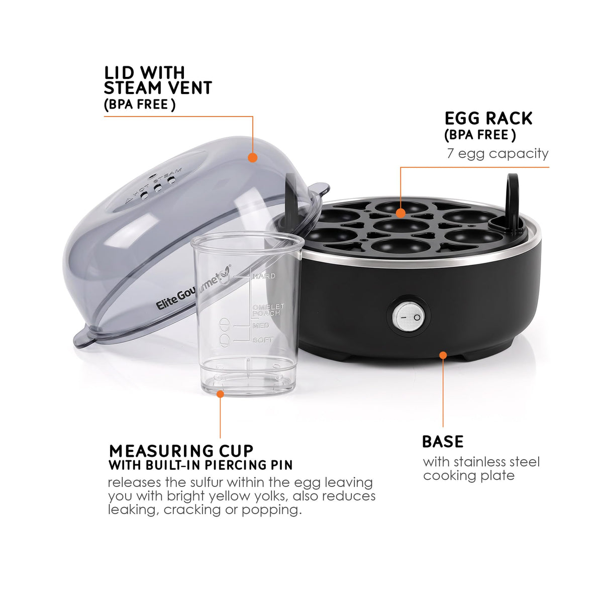 Compact 7-Egg Cooker