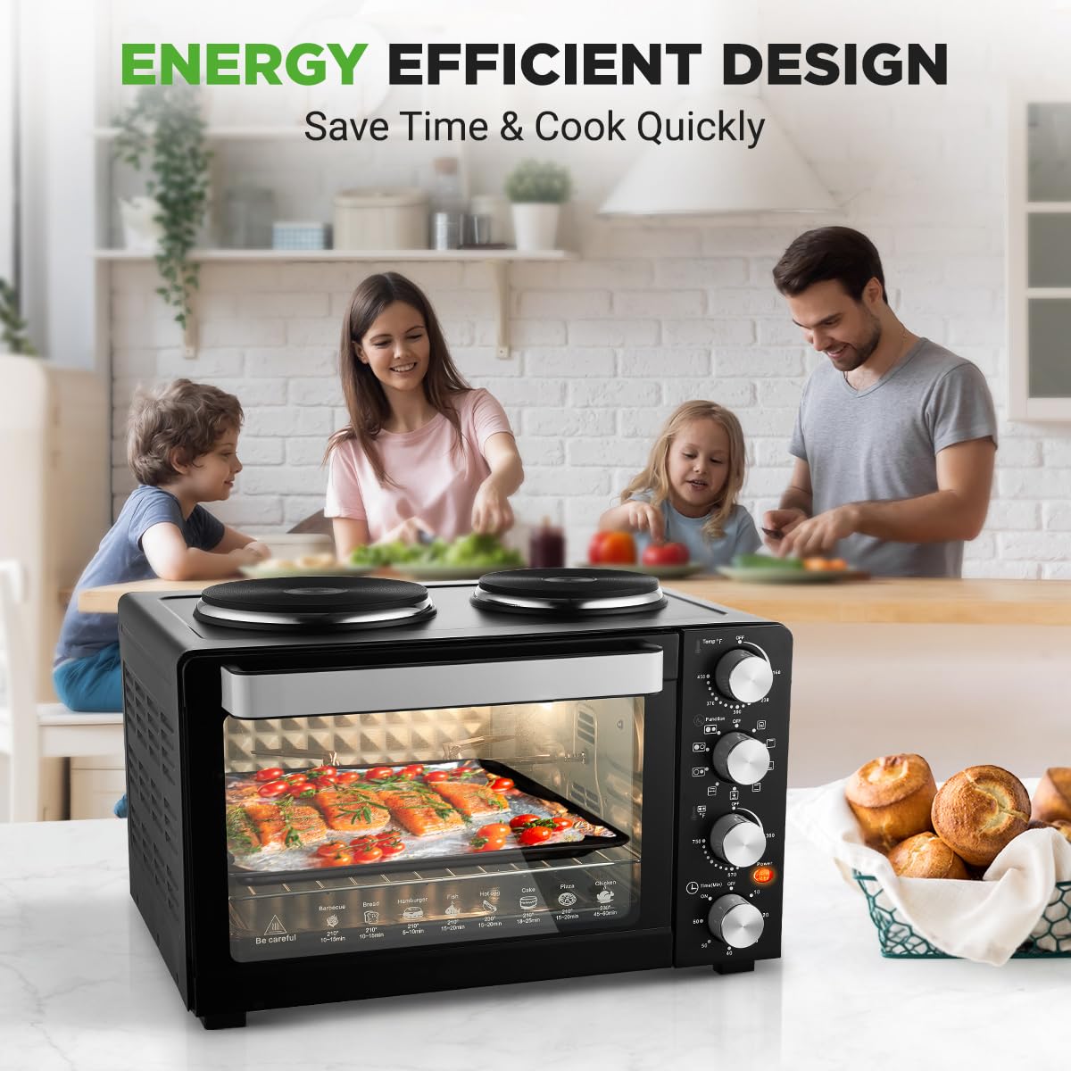 30-Quart Convection Oven with Hot Plates