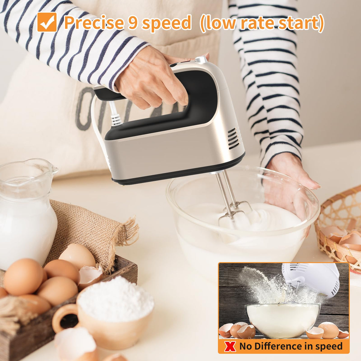 400W 9-Speed Digital Hand Mixer