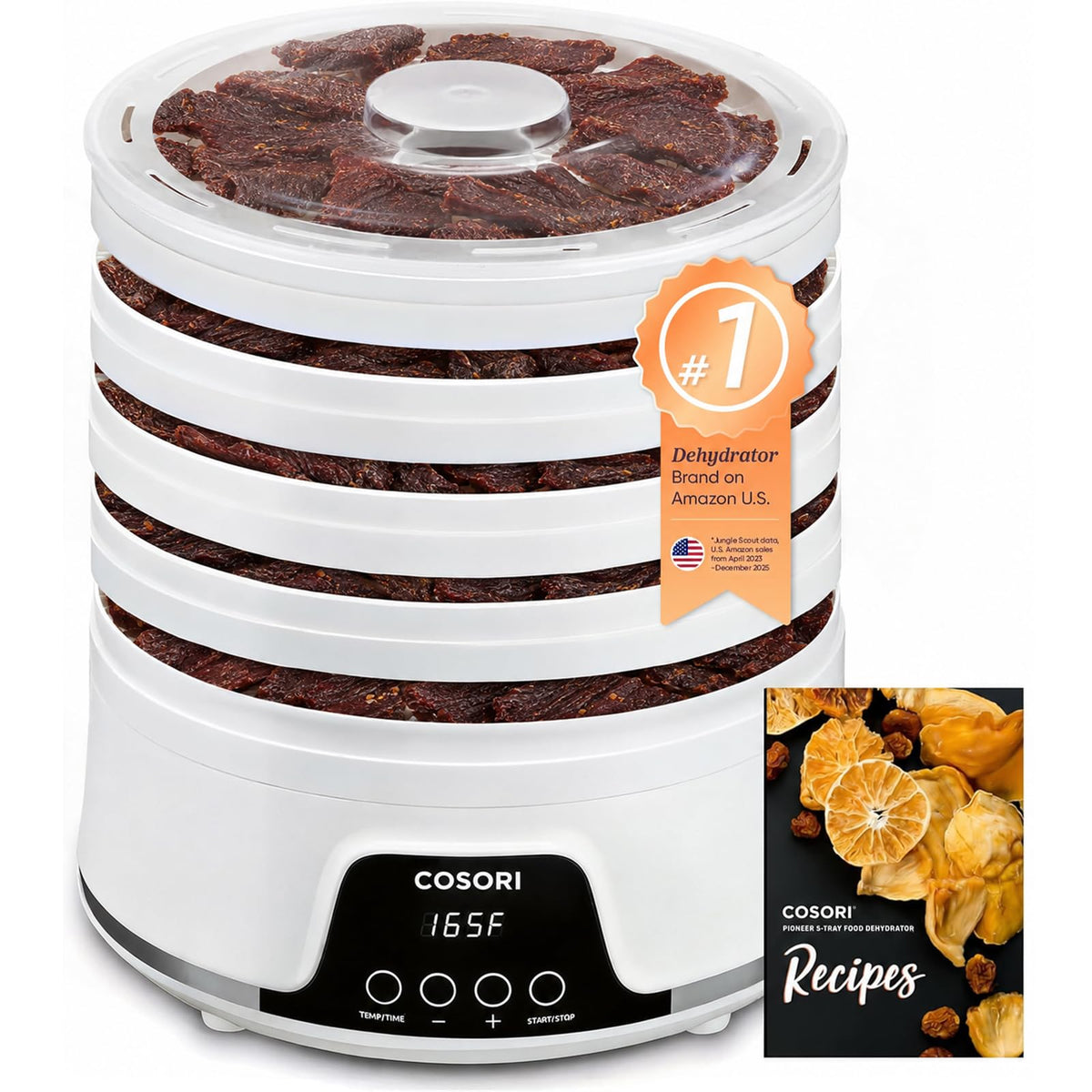 Compact 5-Tray Food Dehydrator