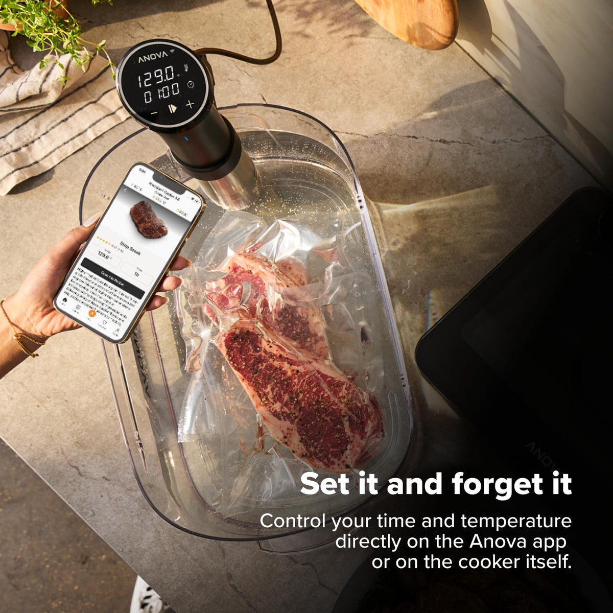 1100W Dual-Band Wi-Fi Sous Vide Cooker