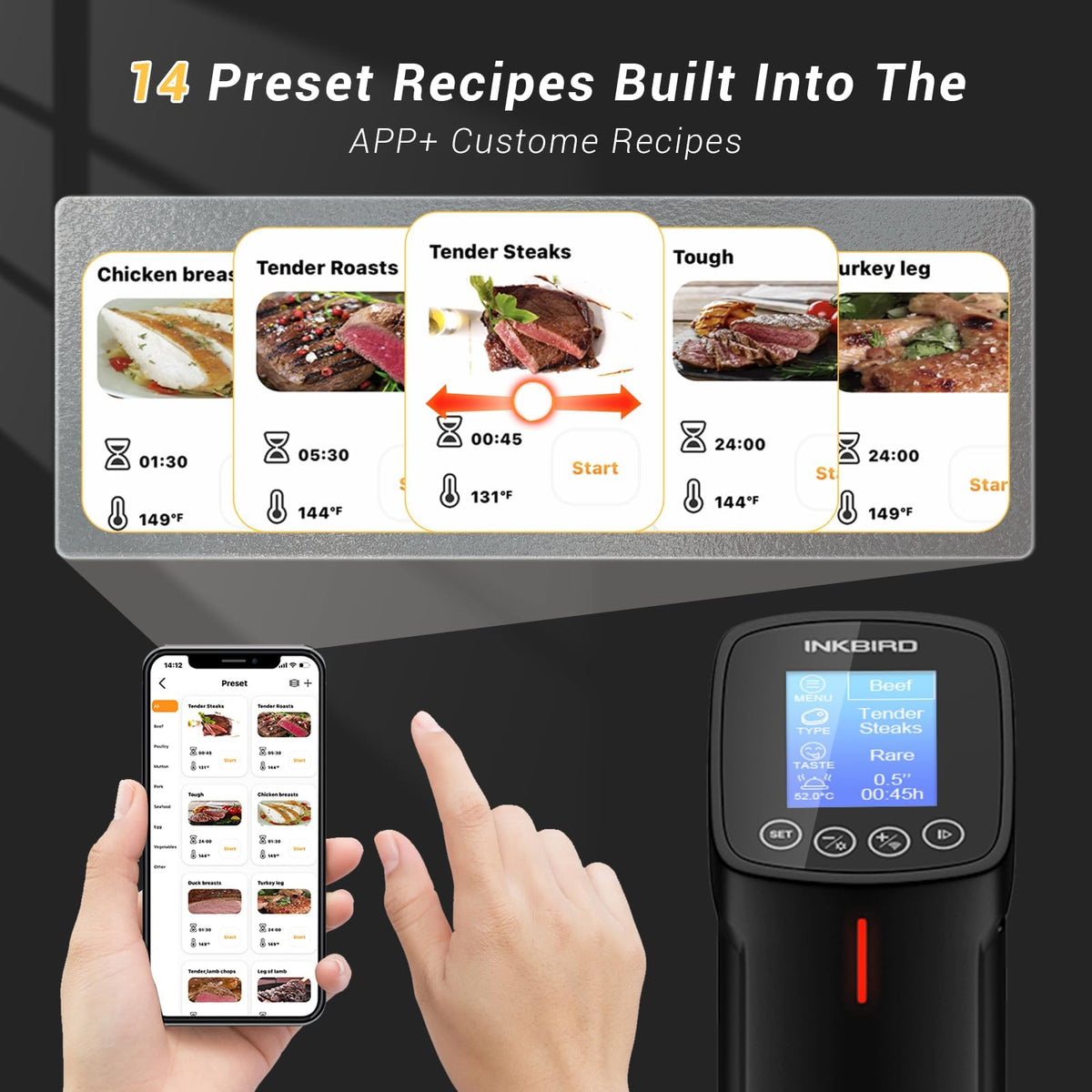 1000W Wi-Fi Sous Vide Cooker