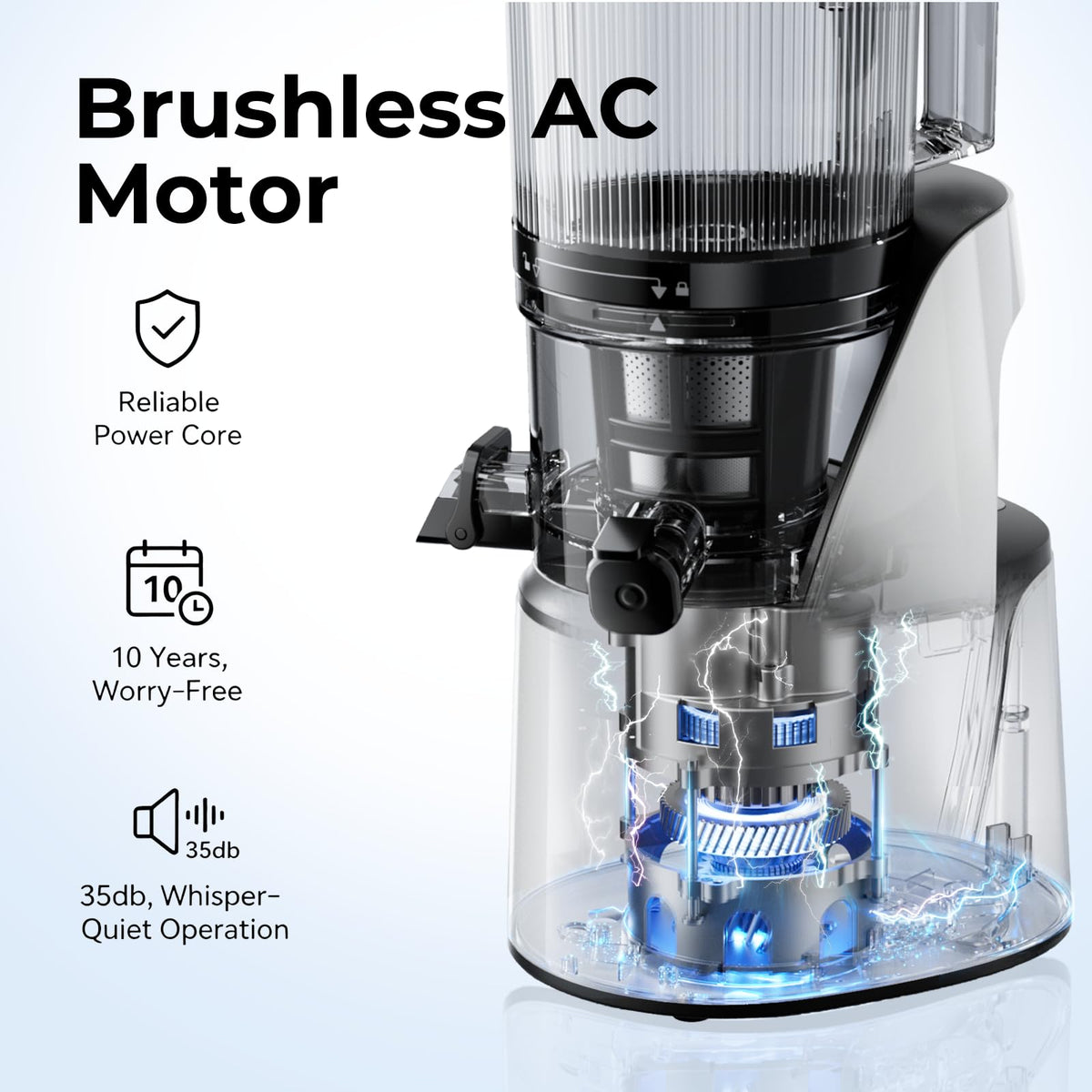 3-in-1 Wide-Chute Cold Press Juicer