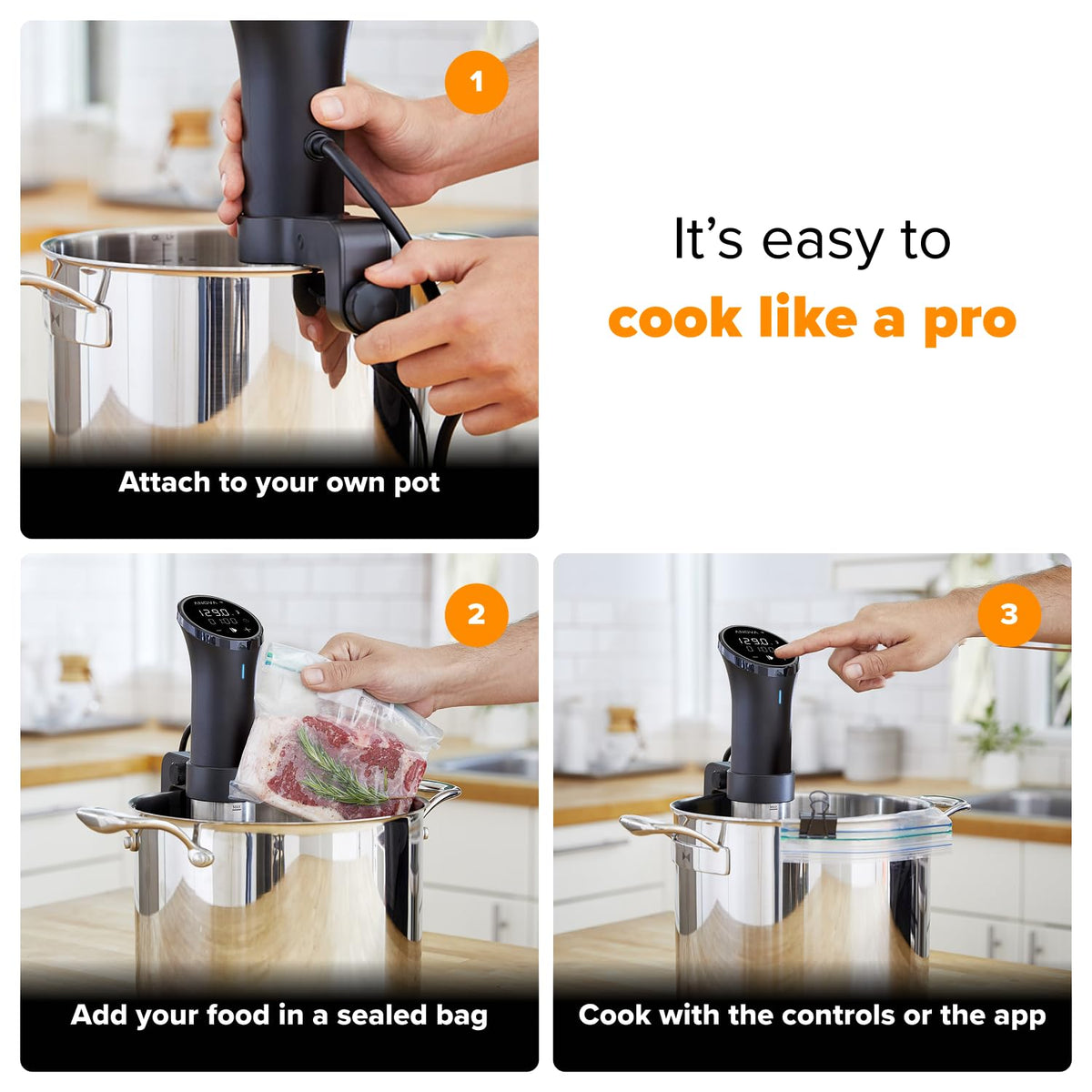 1100W Dual-Band Wi-Fi Sous Vide Cooker