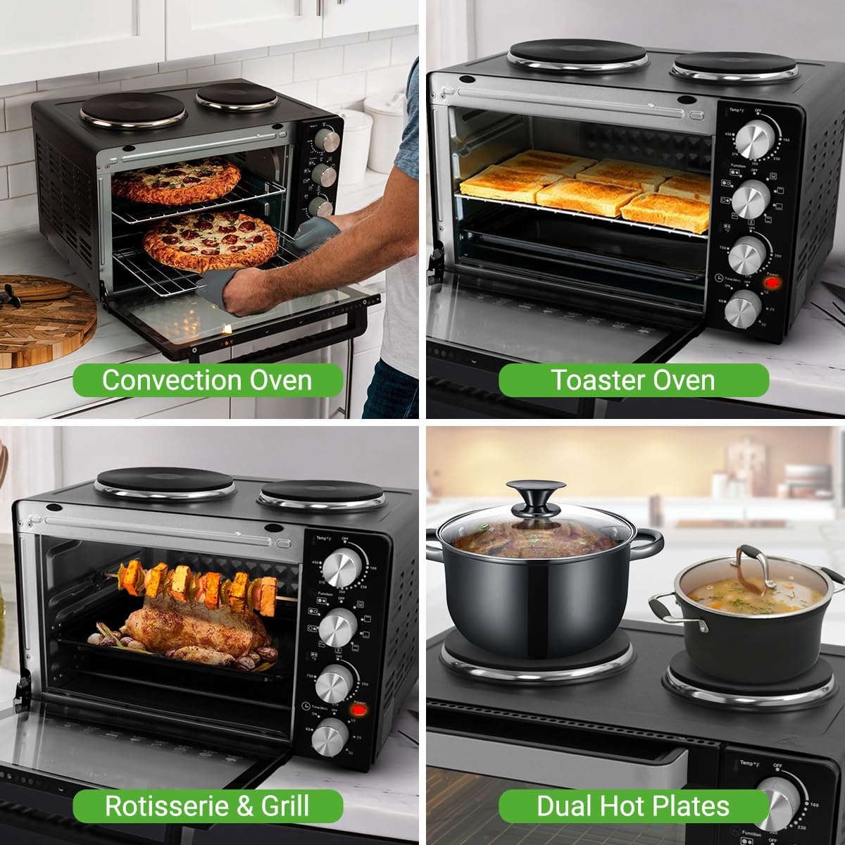 30-Quart Convection Oven with Hot Plates
