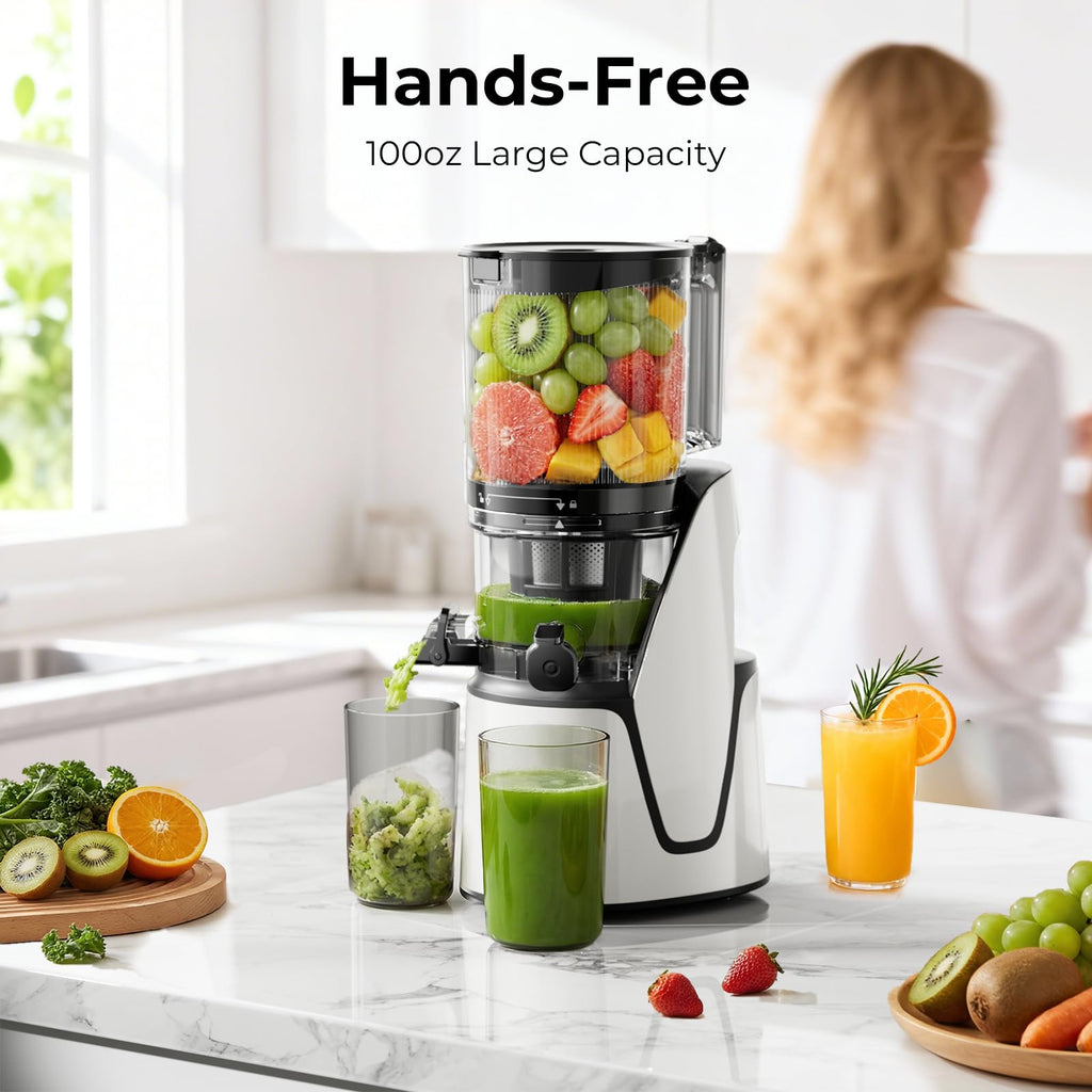 3-in-1 Wide-Chute Cold Press Juicer