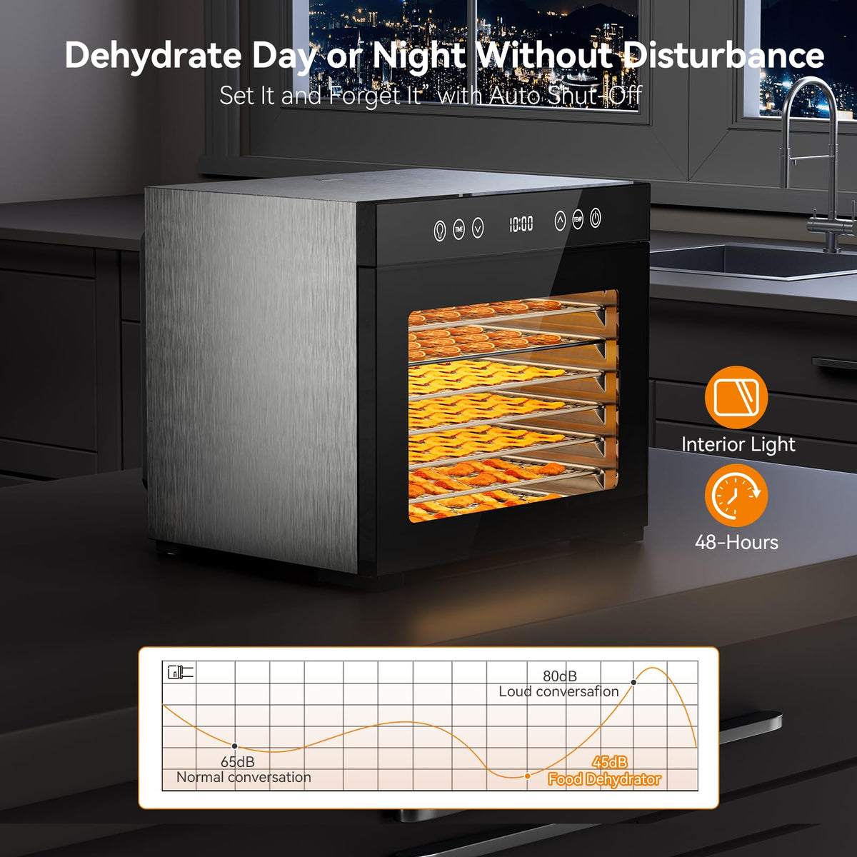 650W 8-Tray Food Dehydrator