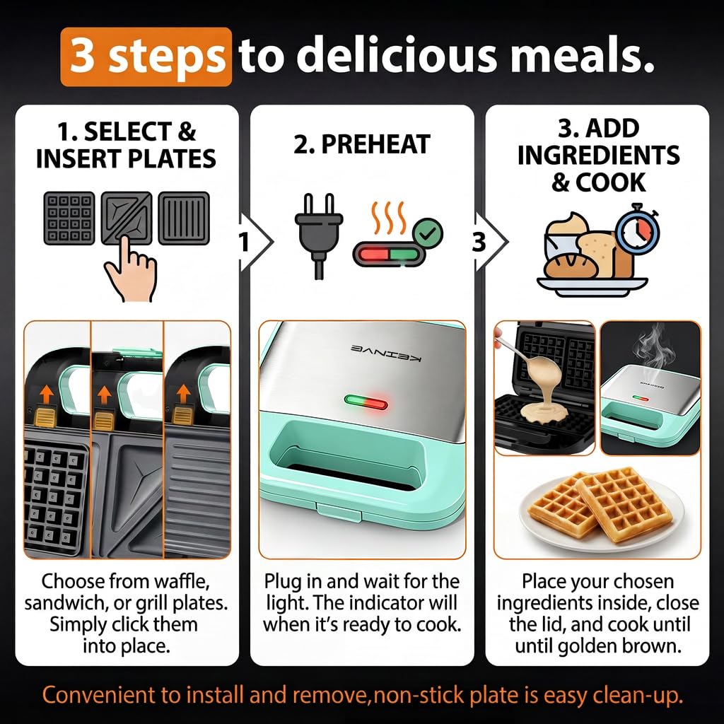 3-in-1 Waffle Maker