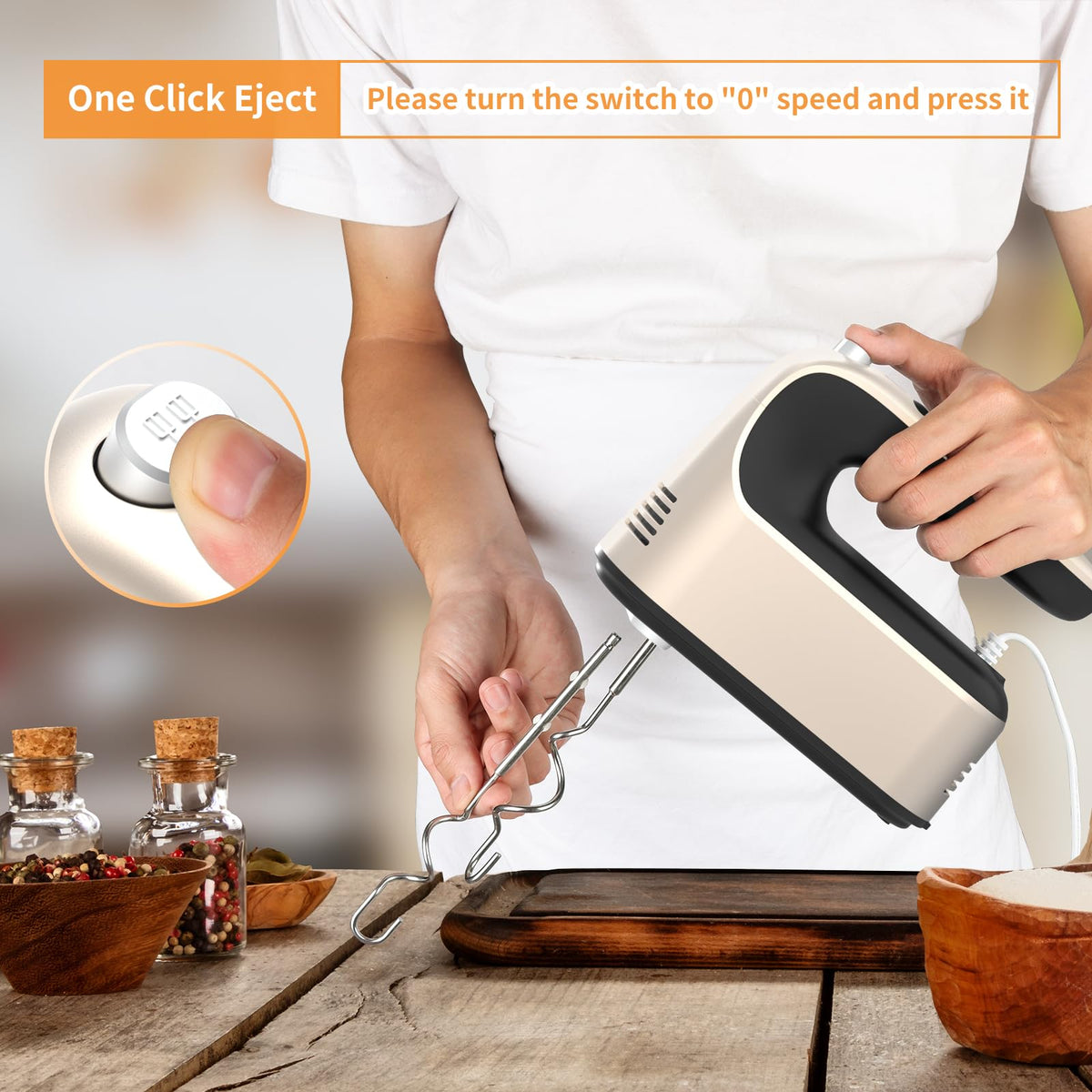 400W 9-Speed Digital Hand Mixer