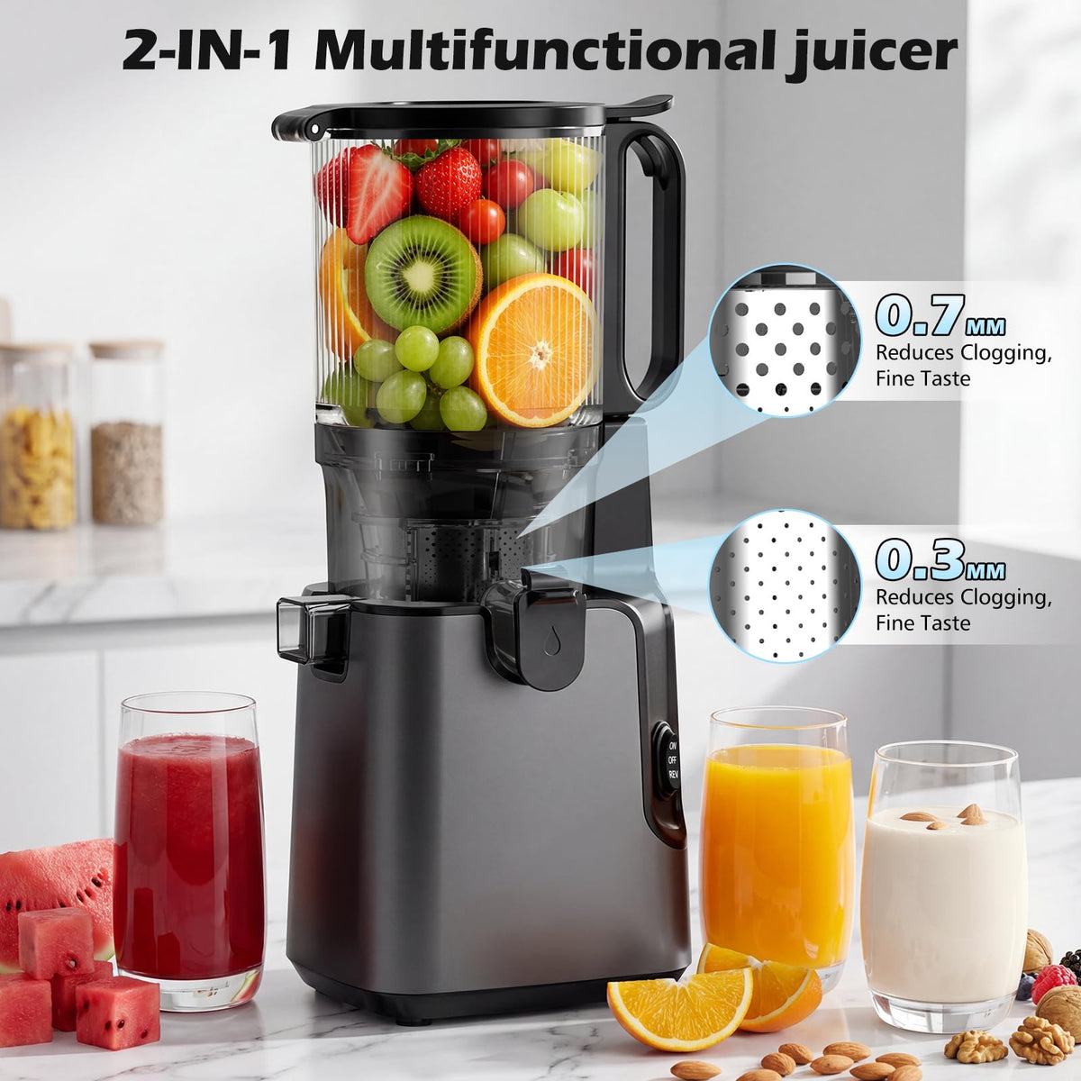 400W Wide-Chute Cold Press Juicer