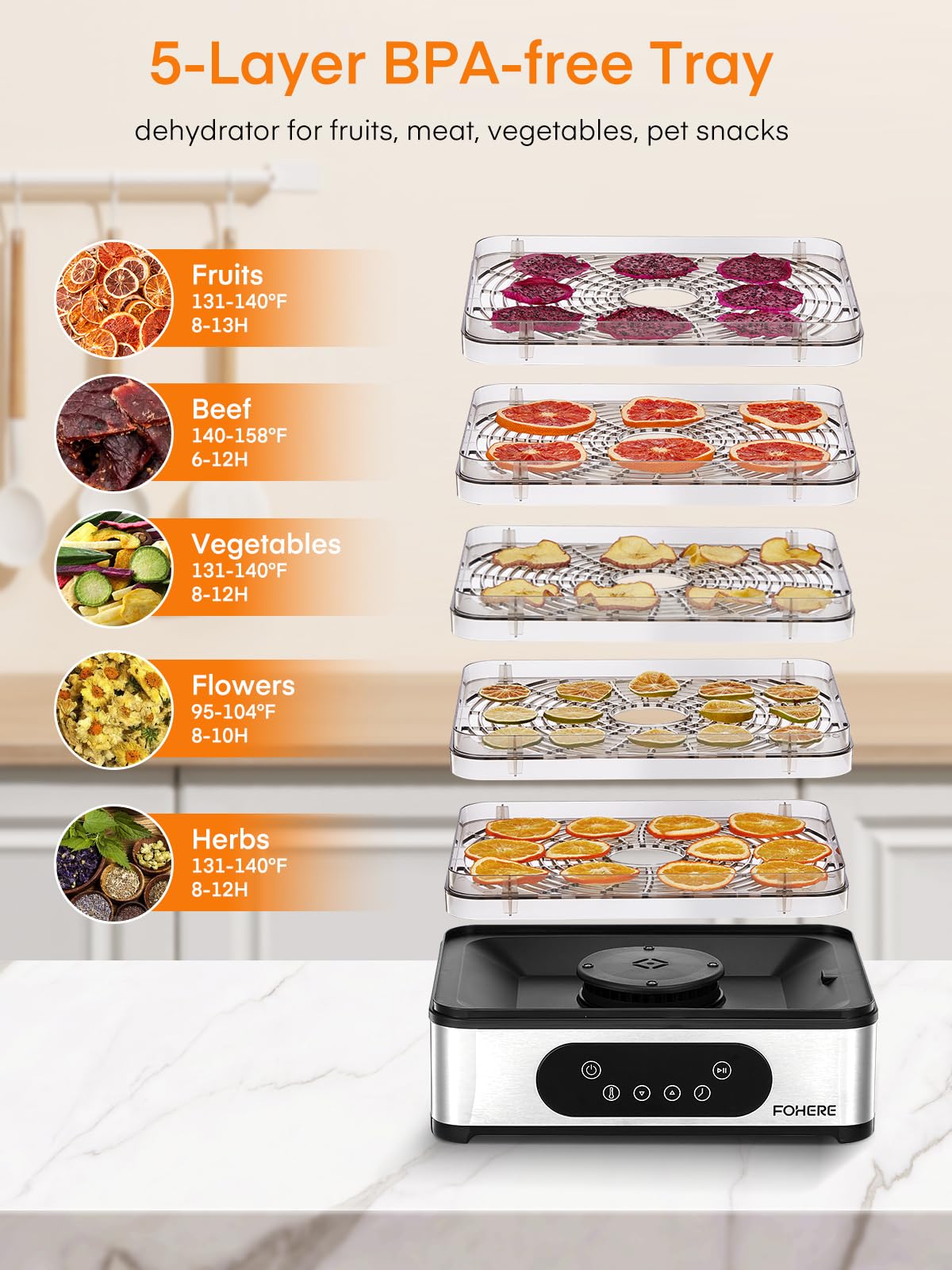 5-Tray Food Dehydrator