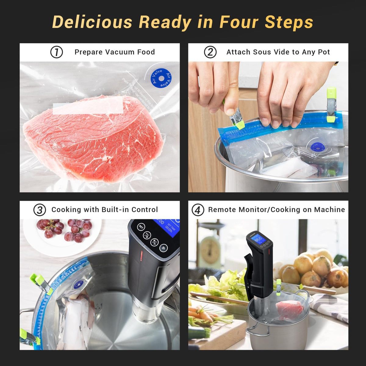 1000W Wi-Fi Sous Vide Cooker