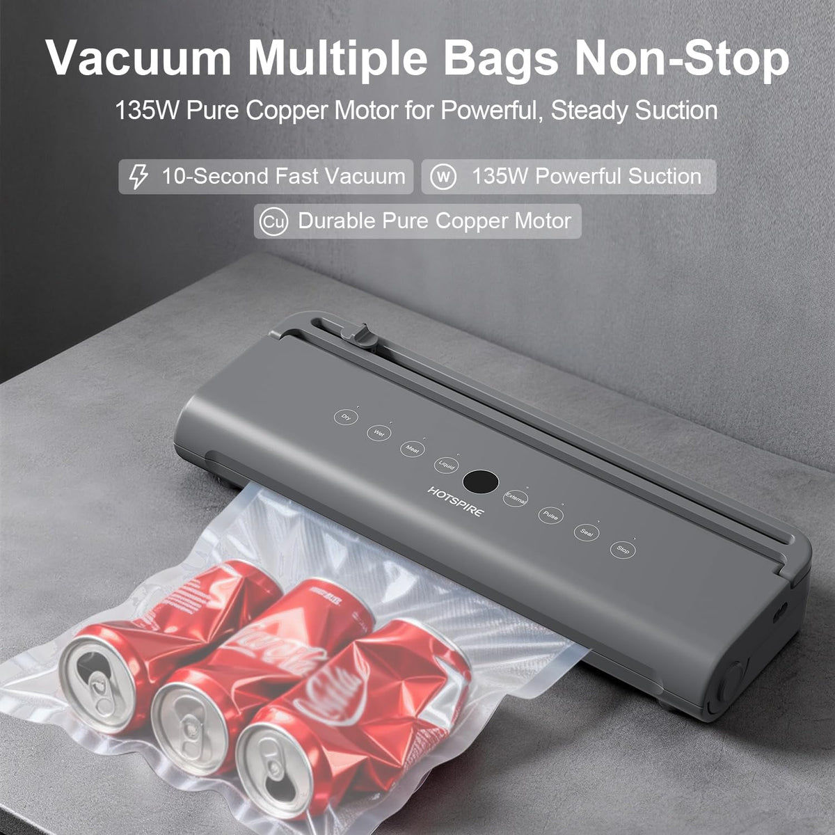 135W Food Vacuum Sealer