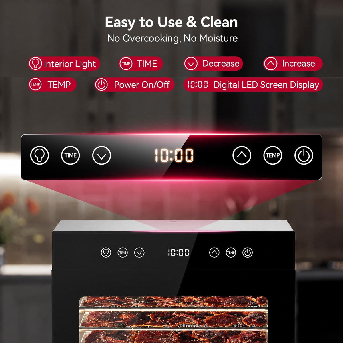 8-Tray Stainless Steel Food Dehydrator