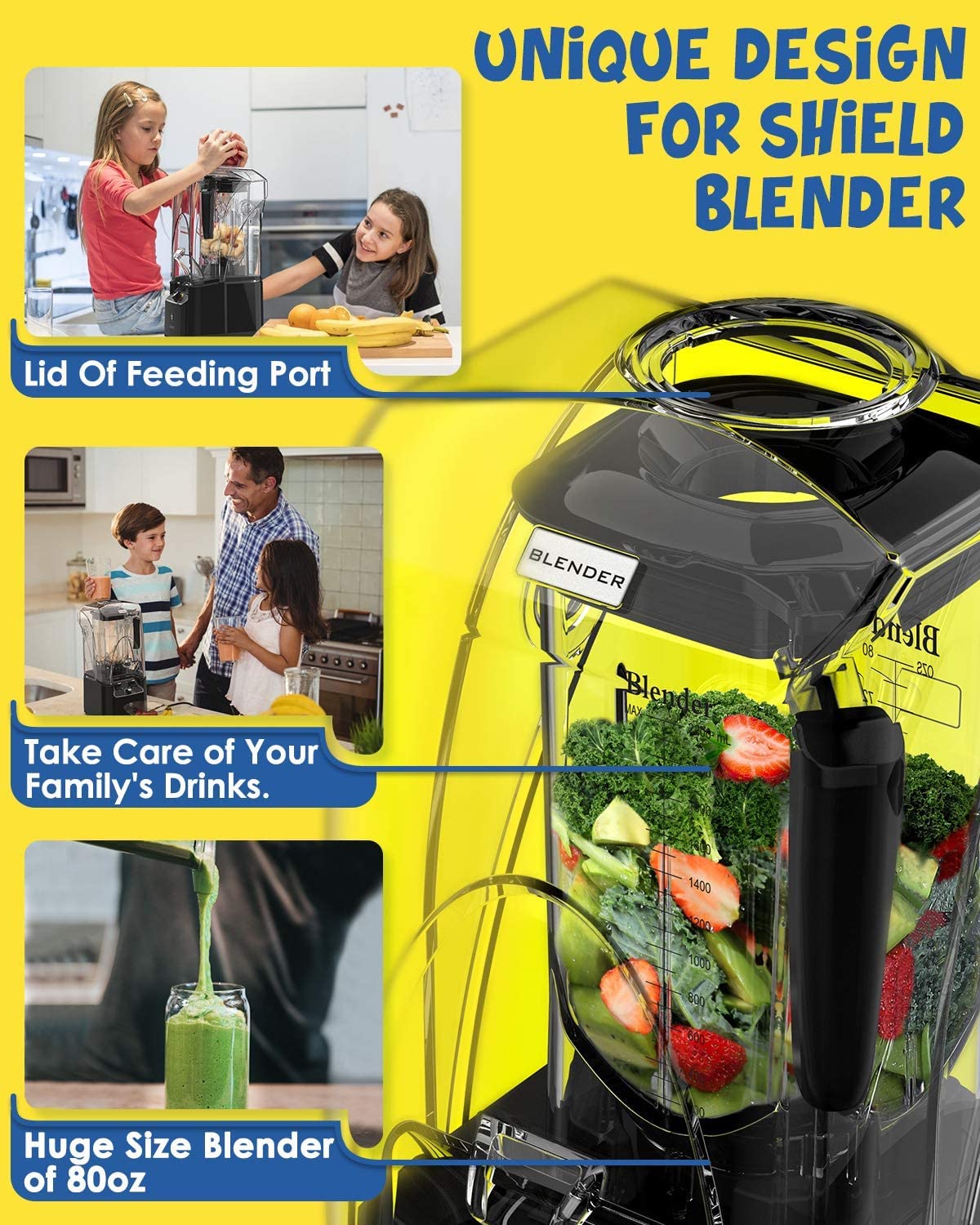 2200W Quiet Commercial Blender