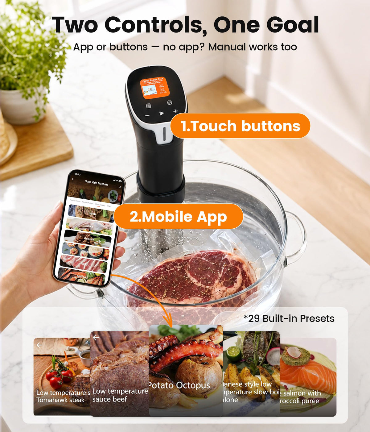 1100W Smart Sous Vide Cooker