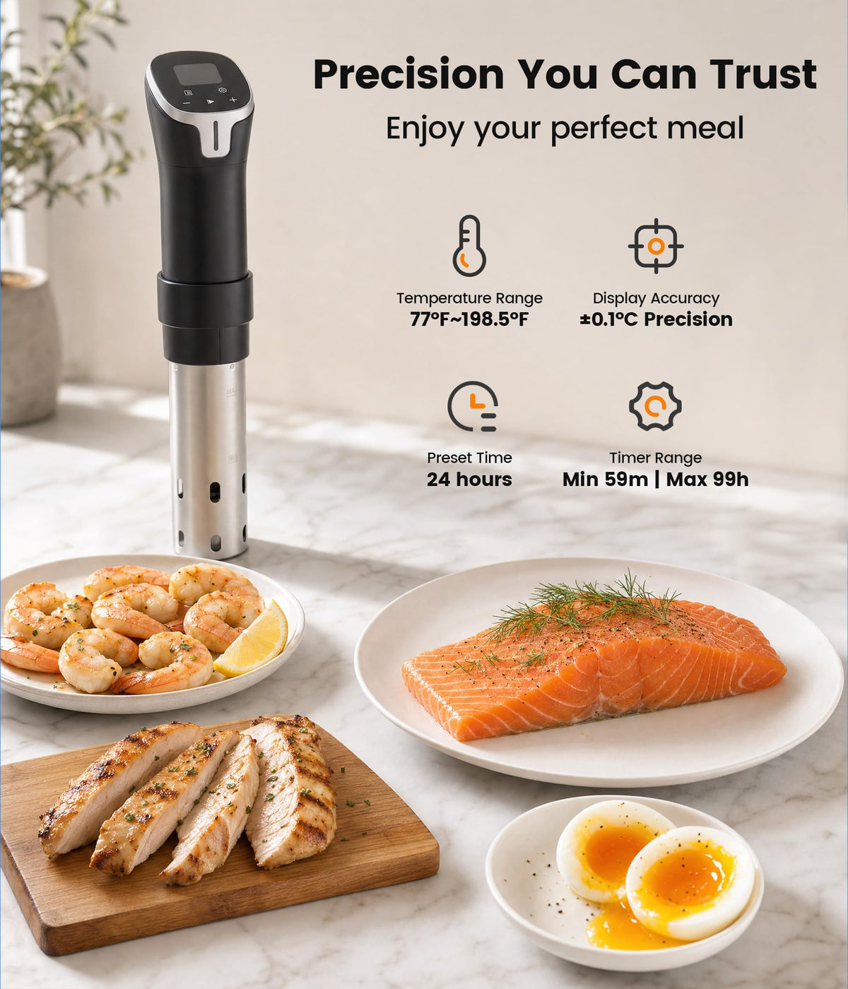 1100W Smart Sous Vide Cooker