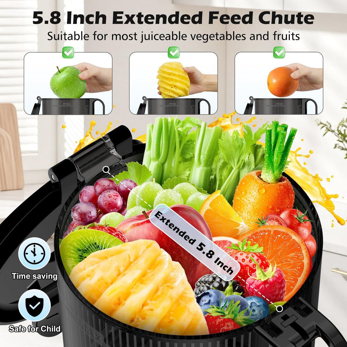 400W Wide-Chute Cold Press Juicer