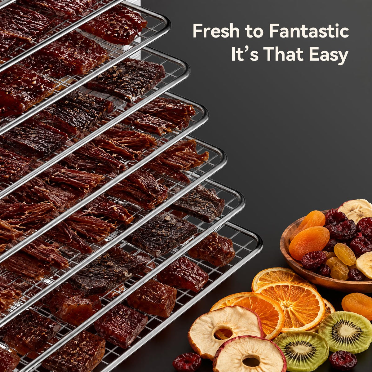 8-Tray Stainless Steel Food Dehydrator